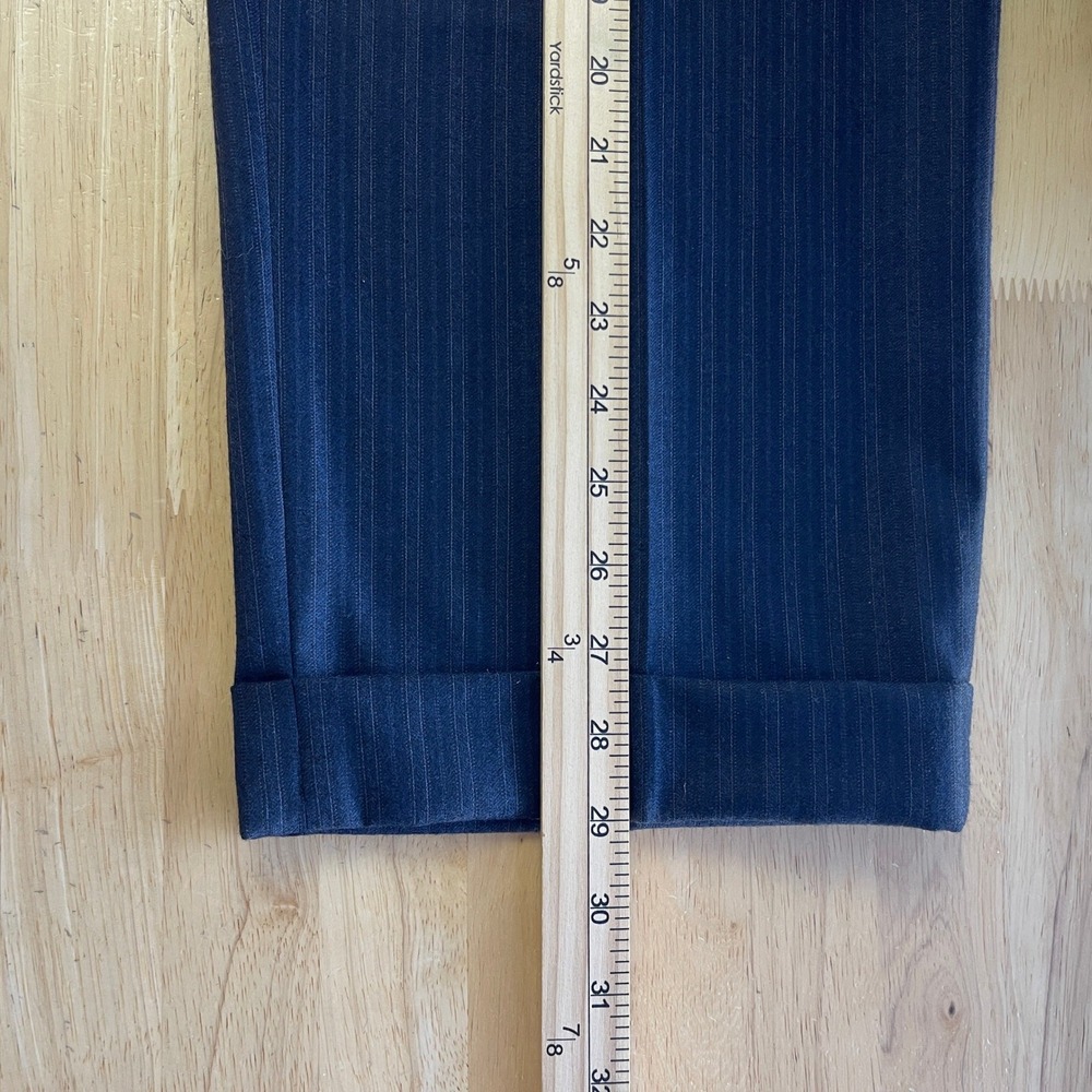 Jos A Bank 2-Piece Suit 42R 36x29 100% Wool Navy Blue Pin Striped Jacket  Pants - Picture 15 of 16